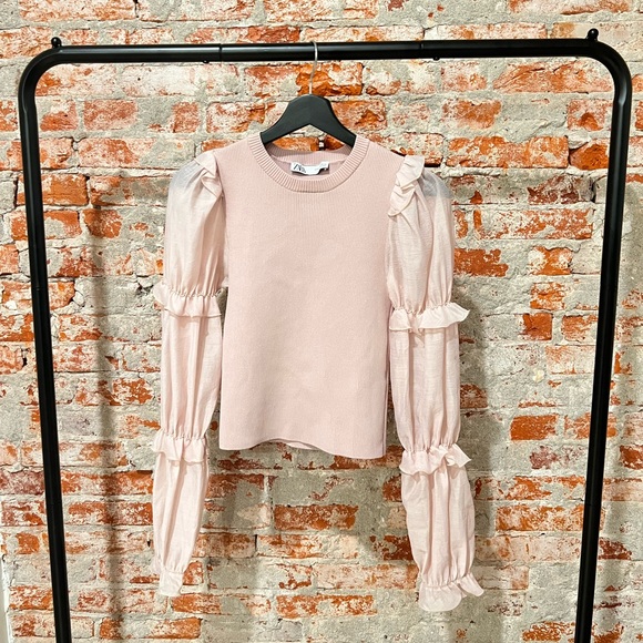 Zara Tops - ZARA Pink long sleeve